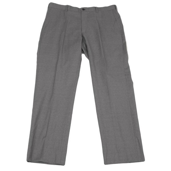 【中古】 パパスプラスPapas+ Loropiana ロロピアーナ社ウールストレートパンツ 薄墨色LL【メンズ】 メンズファッション-ズボン・パンツ