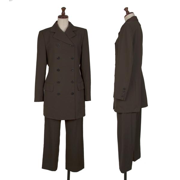 【中古】 ジャンポールゴルチエ 古典派音楽Jean Paul GAULTIER CLASSIQUE ウールダブルセットアップスーツ カーキ40【レディース】