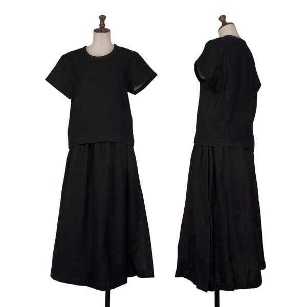 【中古】 ローブドシャンブル コムデ給仕robe de chambre COMME des GARCONS シーチングダブルフェイスセットアップ 紺S位【レディース】