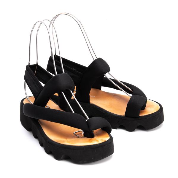 【中古】 イッセイミヤケISSEY MIYAKE×ユナイテッド素っぽんぽんUNITED NUDE チューブデザインサンダル 黒35(23位)【レディース】