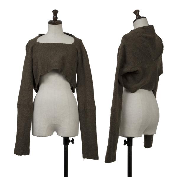 【中古】 コムデギャルソンCOMME des GARCONS 初期縮絨ウールショートニット モカM位【レディース】|PLAYFUL