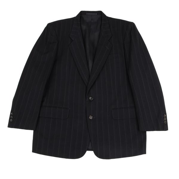 【中古】 コムデギャルソン オムCOMME des GARCONS HOMME ピンストライプウール2Bジャケット 紺白M【メンズ】|PLAYFUL