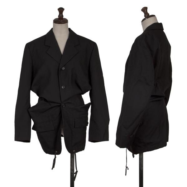 【中古】 コムデギャルソンCOMME des GARCONS 変形ヘムデザインジャケット 黒M【レディース】|PLAYFUL