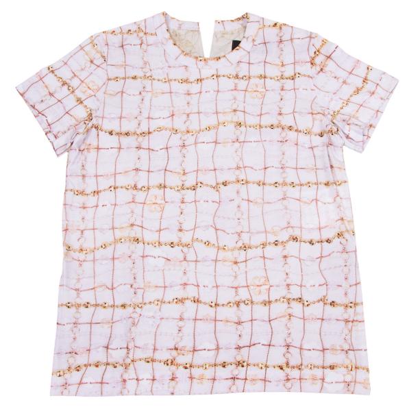 【中古】 トリコ コムデギャルソンtricot COMME des GARCONS ボタン柄プリントバック切替Tシャツ マルチS【レディース】｜PLAYFUL