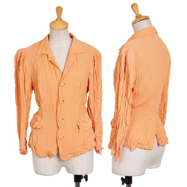 【中古】 ジャンポールゴルチエ ファムJean Paul GAULTIER FEMME ジョーゼットシワ製作上衣 オレンジ色40【レディース】