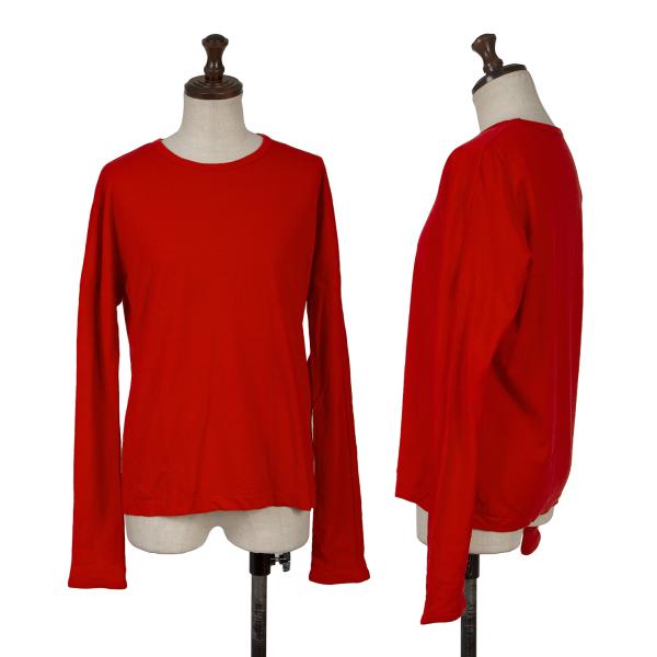 【中古】 コムデギャルソンCOMME des GARCONS ウールカットソー 赤M位【レディース】｜PLAYFUL
