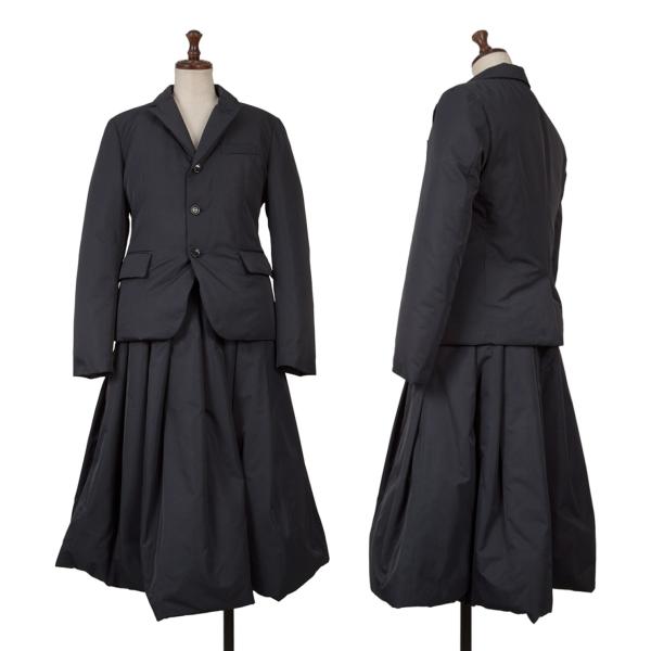 【中古】 コムコム コムデ給仕COMME des GARCONS ダウンテーラードセットアップ 紺S【レディース】