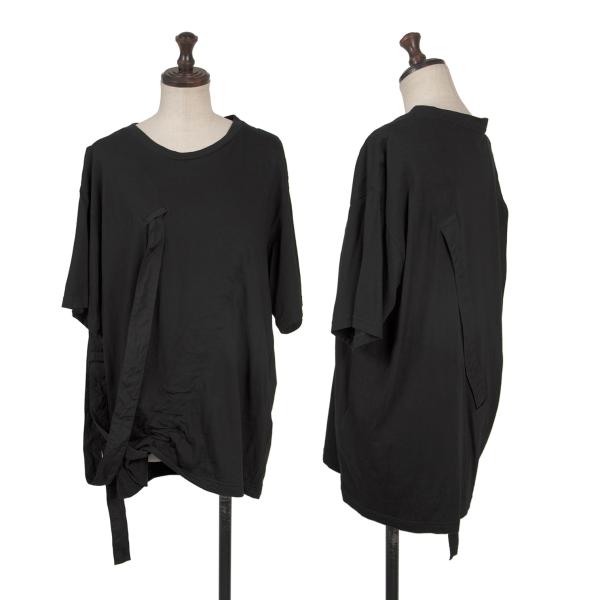 【中古】 ビーヨウジヤマモトB Yohji Yamamoto ストラップデザインティーシャツ 黒2【レディース】