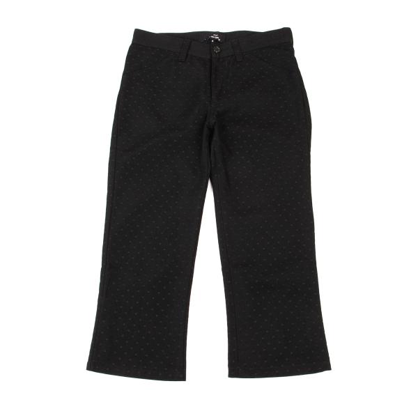 【中古】 トリコ コムデギャルソンtricot COMME des GARCONS ドット織りウール混クロップドパンツ 黒S【レディース】|PLAYFUL