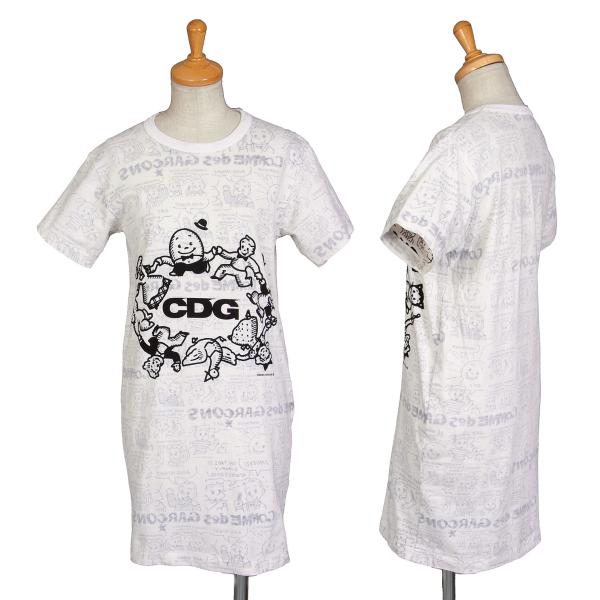 【中古】 コムデ給仕COMME des GARCONS OSAMU GOODS 17\u0027GW計画することオサムグッズ 刷り上げるロングプルオーバー 生成り黒XS【レディース】