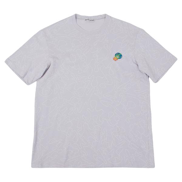 【中古】 イッセイミヤケメン×村上隆 Issey Miyake Men Takashi Murakami ポジきのこ刺繍Tシャツ グレーL【メンズ】|PLAYFUL