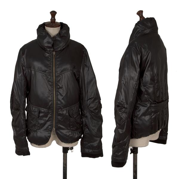 【中古】 マリテフランソワジルボーMARITHE + FRANCOIS GIRBAUD ナイロンダブルジップ中綿上衣 黒M【レディース】