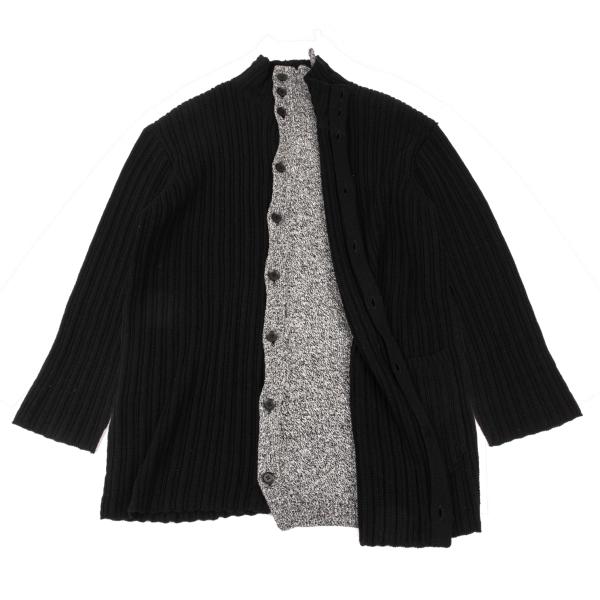 Yohji Yamamoto POUR HOMME ウールニットジャケット ヨウジヤマモト プールオムYohji Yamamoto POUR HOMME ハーフ