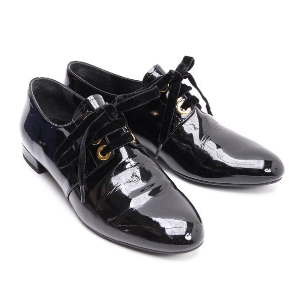 美品　PRADA プラダ　モノリス　ブラッシュド　ローファー　35 関税負担なし☆プラダ モノリス ブラッシュドレザー ローファー