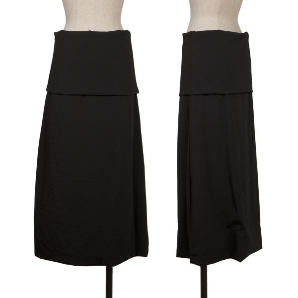 【中古】 ジルサンダーJIL SANDER ウエスト折り返しストレッチスカート 黒40【レディース】｜PLAYFUL