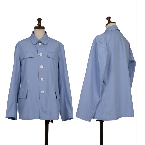 【中古】 ジュンヤワタナベ コムデ給仕JUNYA WATANABE COMME des GARCONS ポリコットンフラップポケットデザインシャツジャケット 水色M位【レディース】