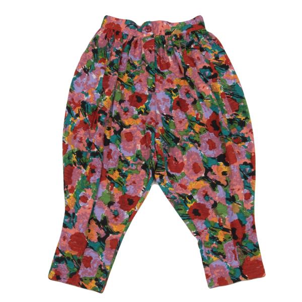 【中古】 ケンゾーKENZO ペイント柄ウールニットパンツ 紫マルチS【レディース】｜PLAYFUL