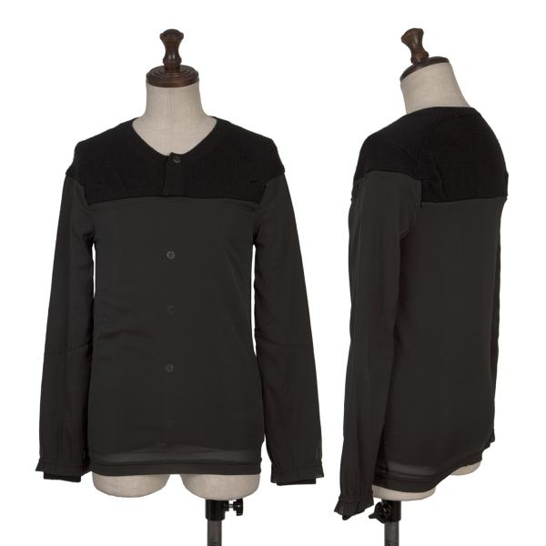 【中古】 コムデギャルソンCOMME des GARCONS シフォンレイヤードデザインカーディガン 黒 黒S【レディース】|PLAYFUL