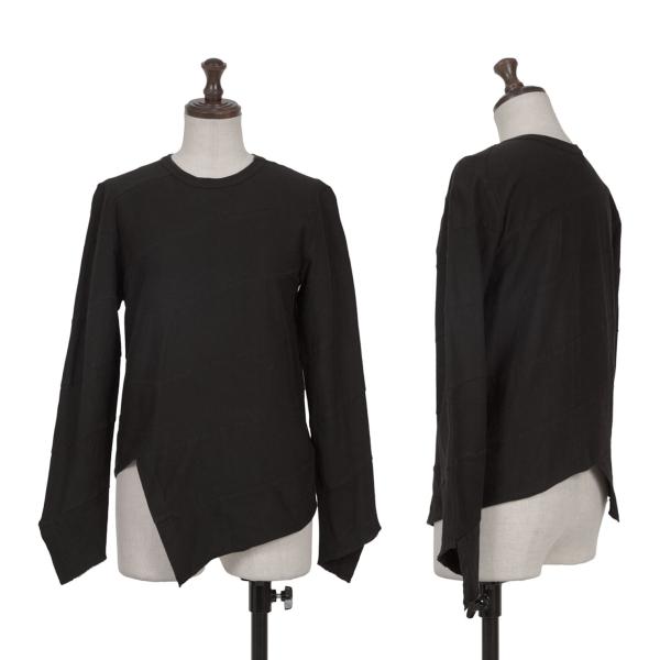 【中古】 コムコム コムデギャルソンCOMME des GARCONS 螺旋切替カットソー 黒XS【レディース】|PLAYFUL
