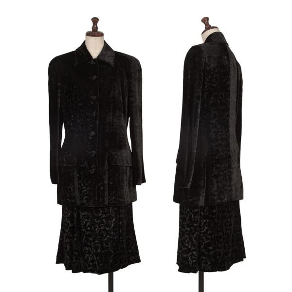 【中古】 フェンディFENDI 渦状文パイルデザインセットアップ 黒44【レディース】