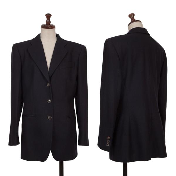 最高級【BORGO21】ジョルジオアルマーニ　ラップジャケット42 ストライプ Giorgio Armani】【黒タグ】【イタリア製】【アウター