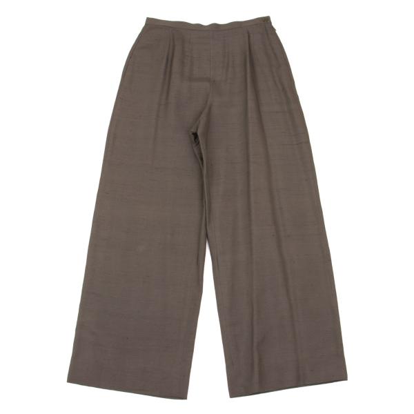 新品　ARMANI ストライプ　ワイドパンツ　グッドディテール セール】 ヘンプツイルストライプワイドパンツ （その他パンツ