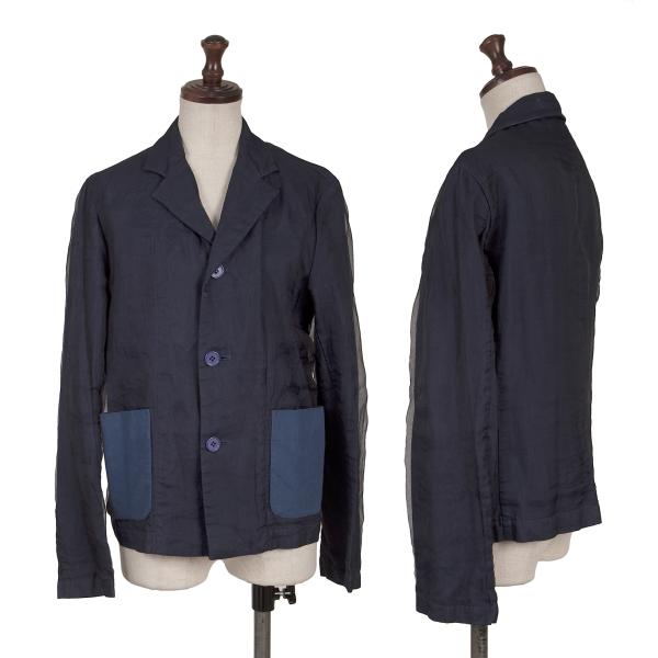 【中古】 トリココムデギャルソンtricot COMME des GARCONS シルクレイヤード2WAYジャケット 紺青M位【レディース】