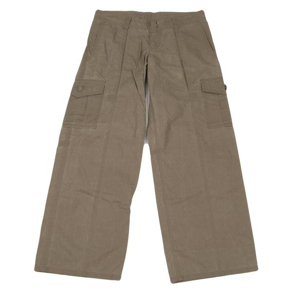 【中古】 ジーンズポールゴルチエJean Paul GAULTIER コットンペーパーライクカーゴパンツ モカ40【レディース】