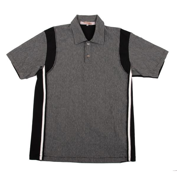 【中古】 ジュンヤワタナベマン コムデ給仕JUNYA WATANABE MAN COMME des GARCONS 染め磁気テープかざり付けるスポーツシャツ 薄墨色黒他M【メンズ】