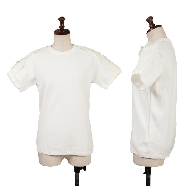 【中古】 コムデ給仕COMME des GARCONS 生産物染めフリルラインスリーブカットソー 白M位【レディース】
