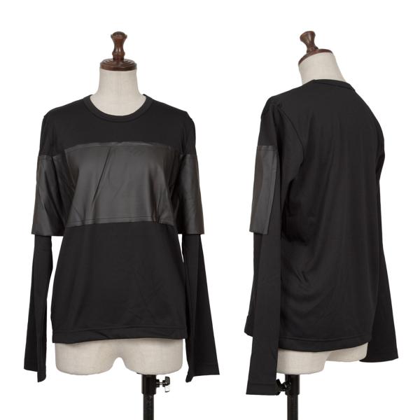 【中古】 コムデギャルソンCOMME des GARCONS 異素材切替カットソー 黒S【レディース】|PLAYFUL