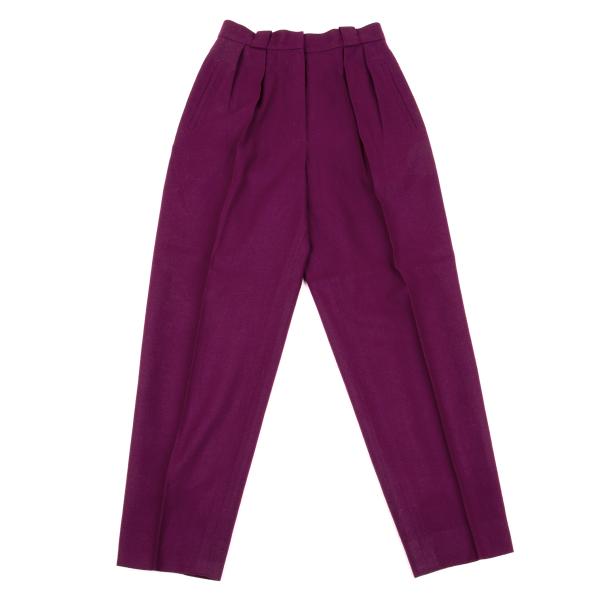 【中古】 クリスチャンディオールChristian Dior ウールツータックテーパードパンツ 紫L【レディース】｜PLAYFUL 8,505円