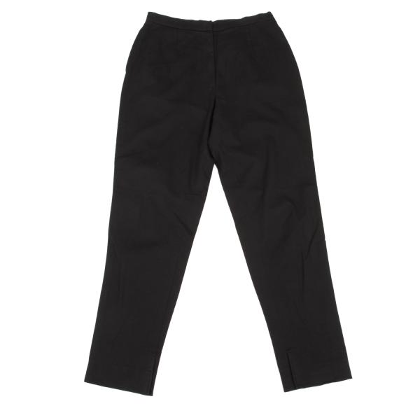 【中古】 ジルサンダーJIL SANDER 綿織物伸ばすこと裾ベルクロデザインパンツ 黒38【レディース】
