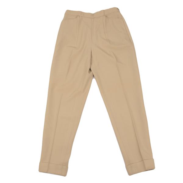 【中古】 ジルサンダーJIL SANDER ウールストレッチサイドジップダブルパンツ ベージュ38【レディース】
