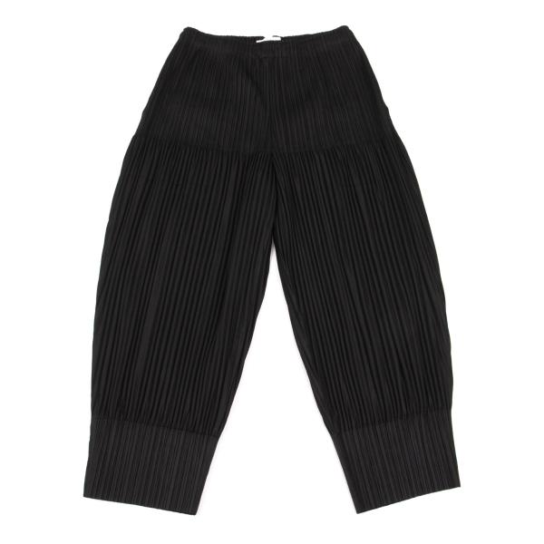 【中古】 プリーツプリーズPLEATS PLEASE 消しプリーツクロップドパンツ 黒3【レディース】|PLAYFUL