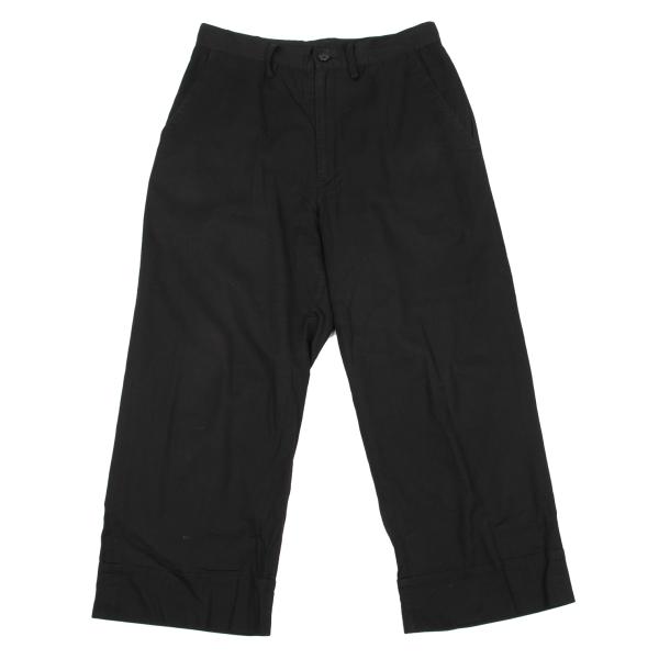 【中古】 ワイズY\u0027s 綿織物裾ダブルクロップドパンツ 黒1【レディース】