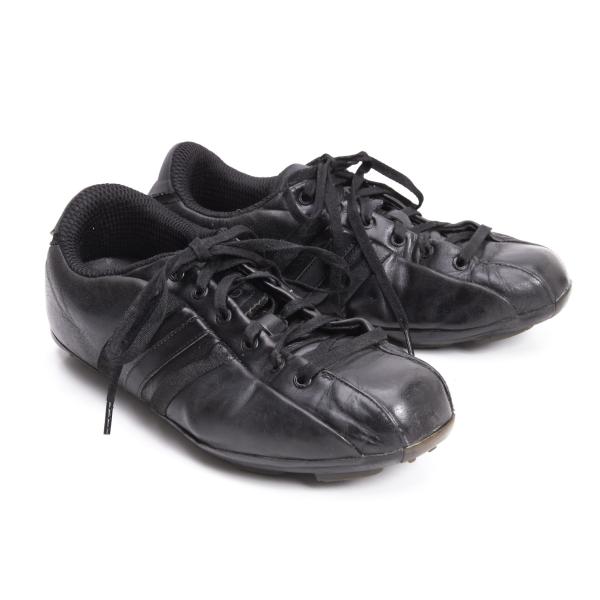 【中古】 ワイスリーY-3 レザーサッカースパイクシューズ 黒23.5【レディース】