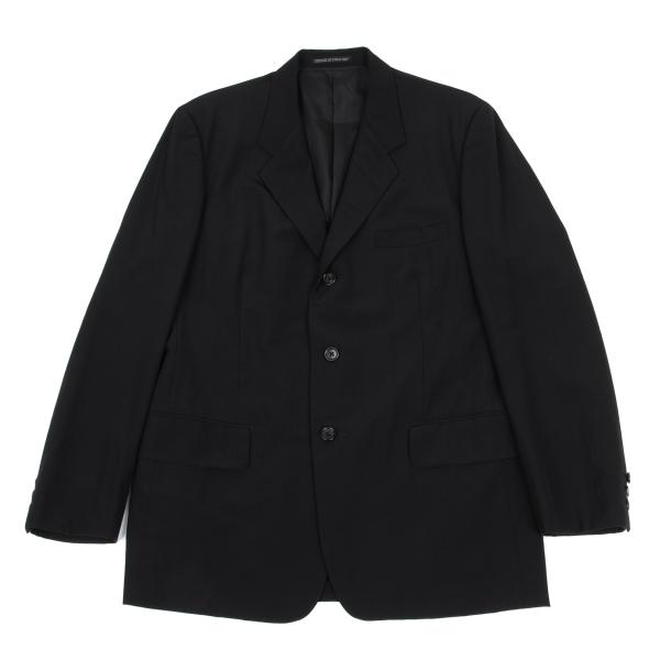 【中古】 ヨウジヤマモト コスチューム ド オムYOHJI YAMAMOTO COSTUME D&rsquo;HOMME ウール天竺テーラードジャケット 黒S【メンズ】｜PLAYFUL