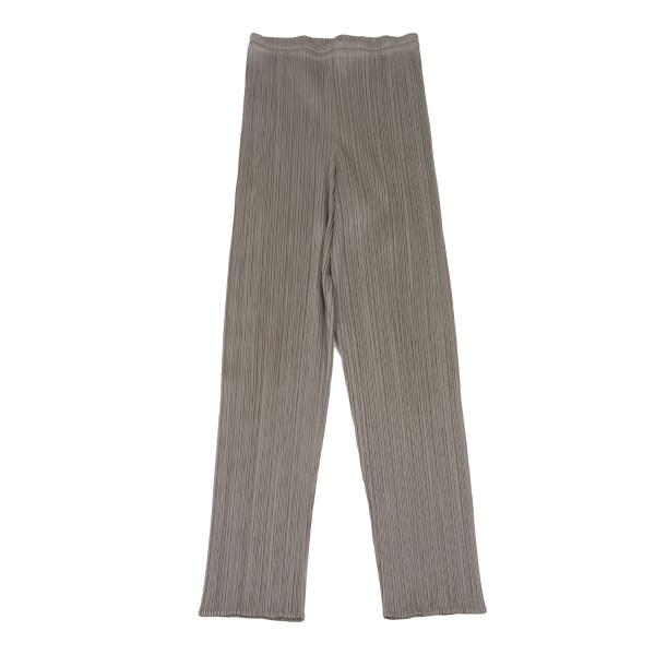 プリーツプリーズ パンツ グレー 当日配送 新品・タグ付き✨PLEATS PLEASE ロングパンツ グレー サイズO