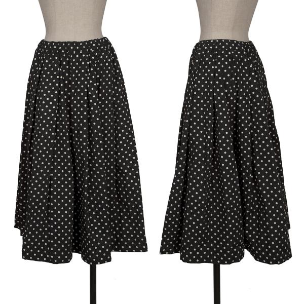 【中古】 ブラックコムデギャルソンBLACK COMME des GARCONS コットンドットスカート 黒オフXS【レディース】|PLAYFUL