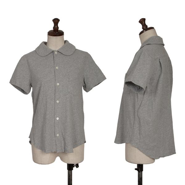 【中古】 トリココムデギャルソンtricot COMME des GARCONS コットンラウンドカラーカット半袖シャツ グレーM【レディース】｜PLAYFUL 9,394円