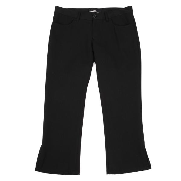 【中古】 トリココムデギャルソンtricot COMME des GARCONS ウールギャバ裾スリットクロップドパンツ 黒M【レディース】