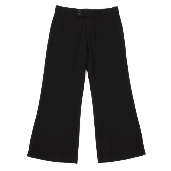 【中古】 トリココムデギャルソンtricot COMME des GARCONS 生産品染め羊毛混紡引っ切り無いズボン下 黒S【レディース】