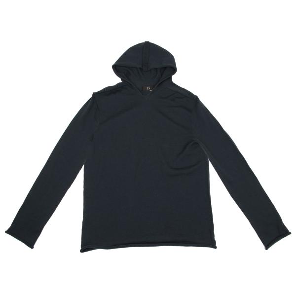 【中古】 ワイズフォーメンY\u0027s for men ウールフーデッドニットセーター 紺2【メンズ】