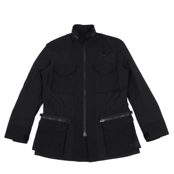 【中古】 ワイスロバート・エドワード・リーY-3 パンチングうつり変わりデザインジップアップジャケット 黒M【メンズ】