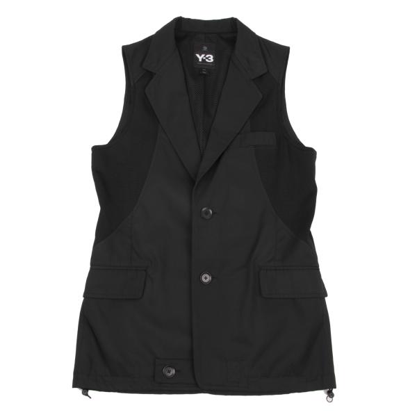 【中古】 ワイスリーY-3 リブ切替ポリノースリーブジャケット 黒S/P【メンズ】｜PLAYFUL