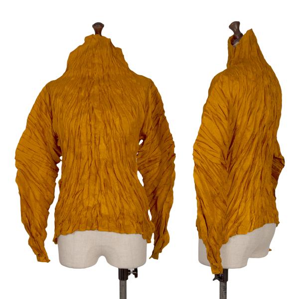 【中古】 プリーツプリーズPLEATS PLEASE シワプリーツハイネックカットソー オレンジ3【レディース】|PLAYFUL