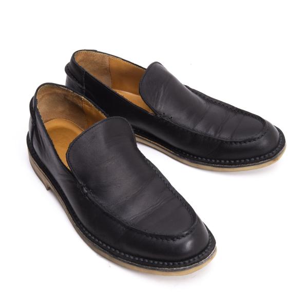 【中古】 ワイズフォーメンY for men ラバーソールレザーローファー 黒26～26.5cm位【メンズ】