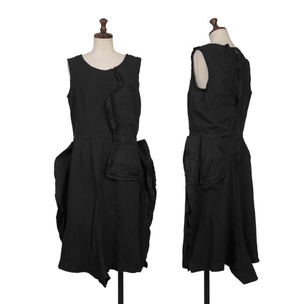 【中古】 コムデギャルソンCOMME des GARCONS ポリ異素材アウトシーム切替ノースリーブワンピース 黒M【レディース】｜PLAYFUL 45,965円