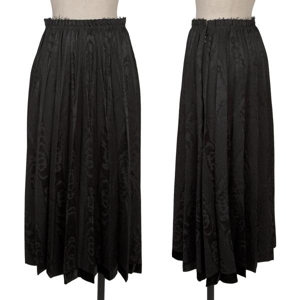 【中古】 コムデギャルソンCOMME des GARCONS 木目調ジャガードプリーツスカート 黒S【レディース】|PLAYFUL